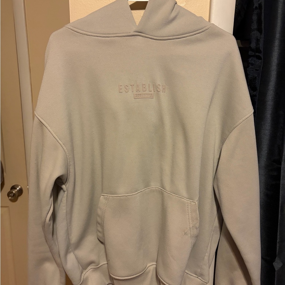 Men's Beige Hoodie Sweater